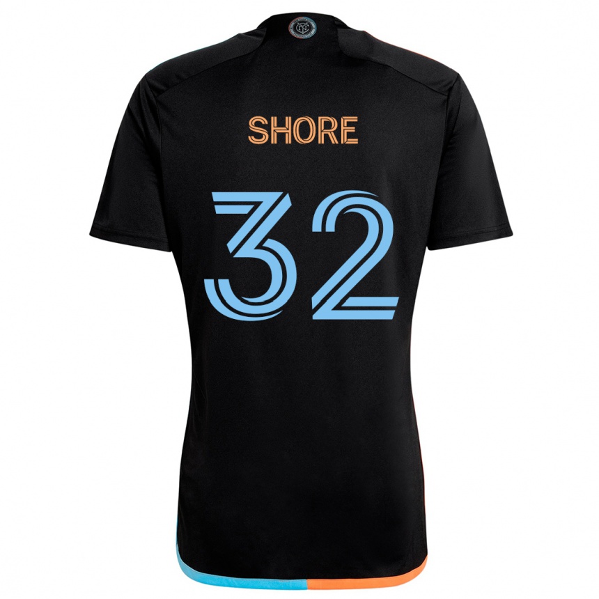 Enfant Football Maillot Jonathan Shore #32 Noir Orange Bleu Tenues Extérieur 2024/25