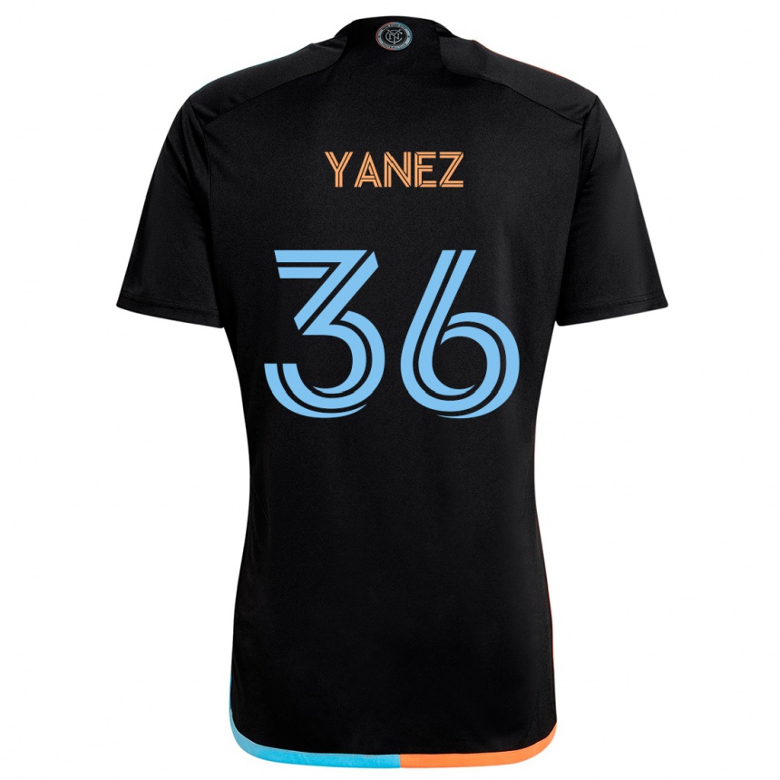 Enfant Football Maillot Zidane Yañez #36 Noir Orange Bleu Tenues Extérieur 2024/25