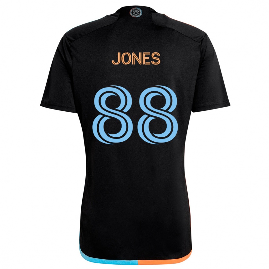 Enfant Football Maillot Malachi Jones #88 Noir Orange Bleu Tenues Extérieur 2024/25