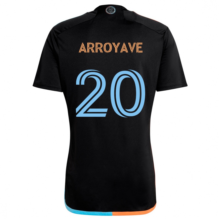 Enfant Football Maillot Jacob Arroyave #20 Noir Orange Bleu Tenues Extérieur 2024/25