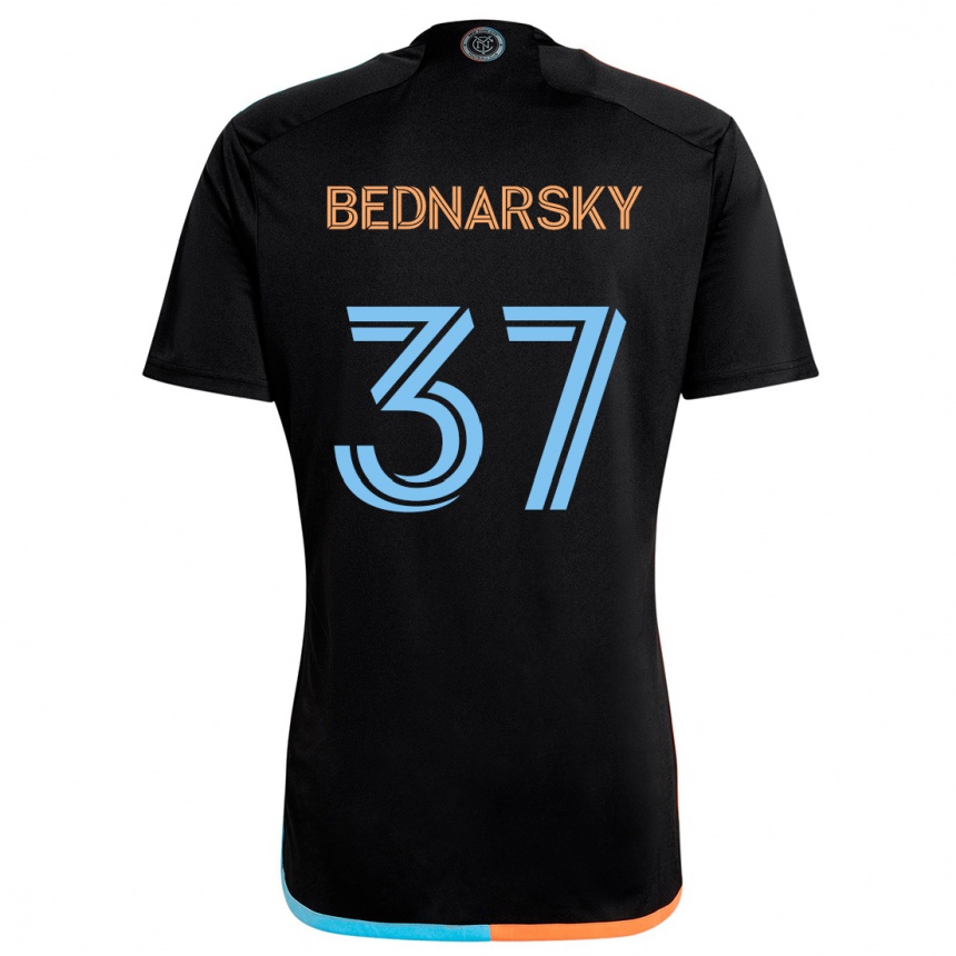 Enfant Football Maillot Stevo Bednarsky #37 Noir Orange Bleu Tenues Extérieur 2024/25