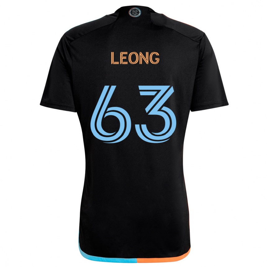 Enfant Football Maillot Matthew Leong #63 Noir Orange Bleu Tenues Extérieur 2024/25