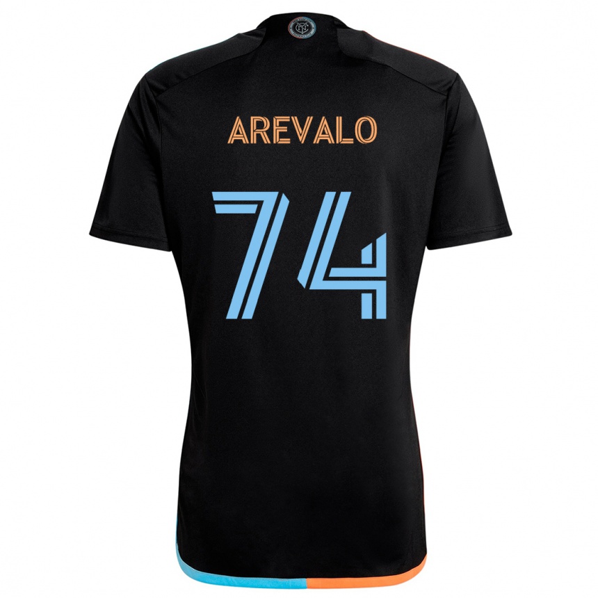 Enfant Football Maillot Ronny Arévalo #74 Noir Orange Bleu Tenues Extérieur 2024/25