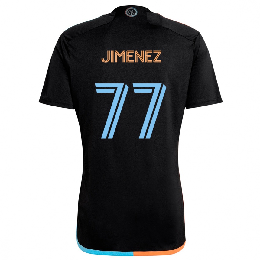 Enfant Football Maillot Jonathan Jiménez #77 Noir Orange Bleu Tenues Extérieur 2024/25