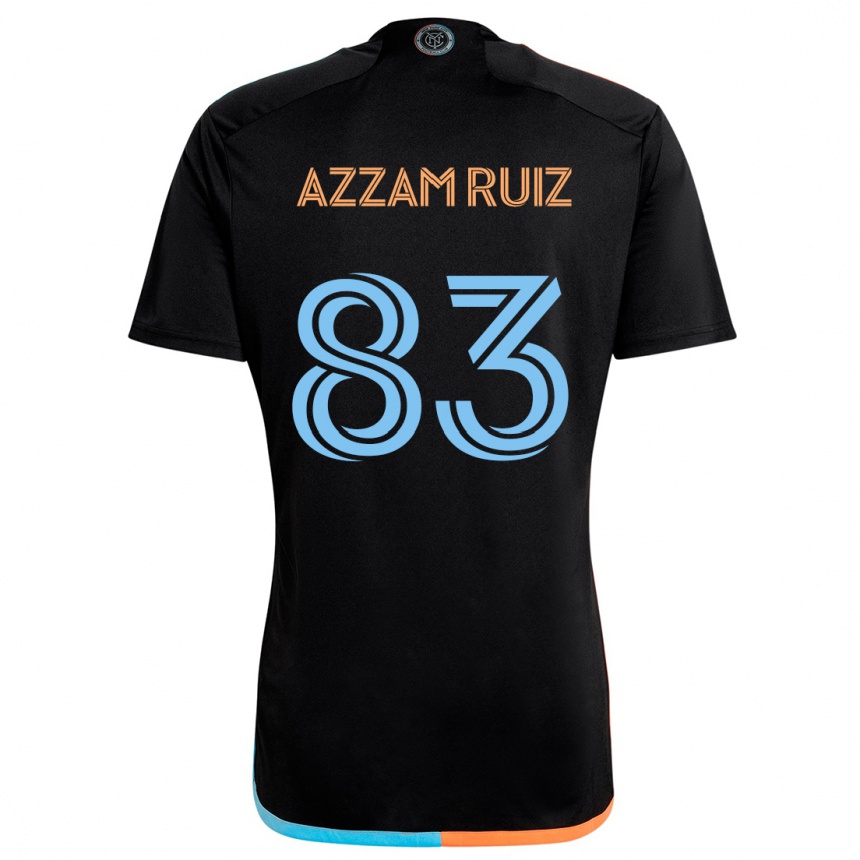 Enfant Football Maillot Camil Azzam Ruiz #83 Noir Orange Bleu Tenues Extérieur 2024/25