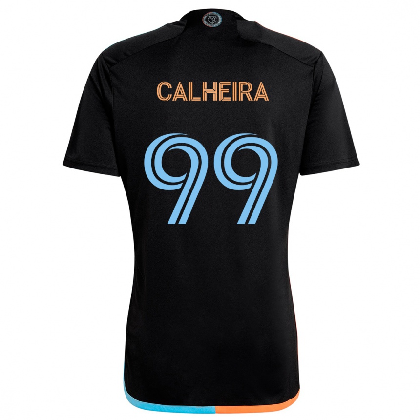 Enfant Football Maillot Taylor Calheira #99 Noir Orange Bleu Tenues Extérieur 2024/25