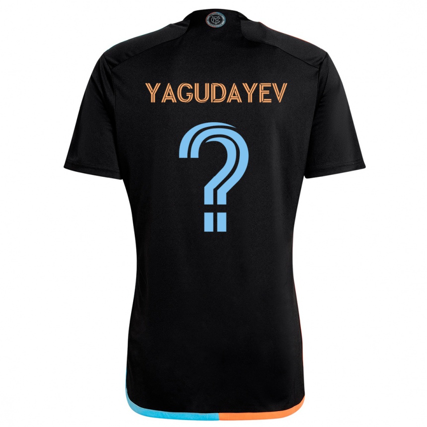 Enfant Football Maillot Alexander Yagudayev #0 Noir Orange Bleu Tenues Extérieur 2024/25