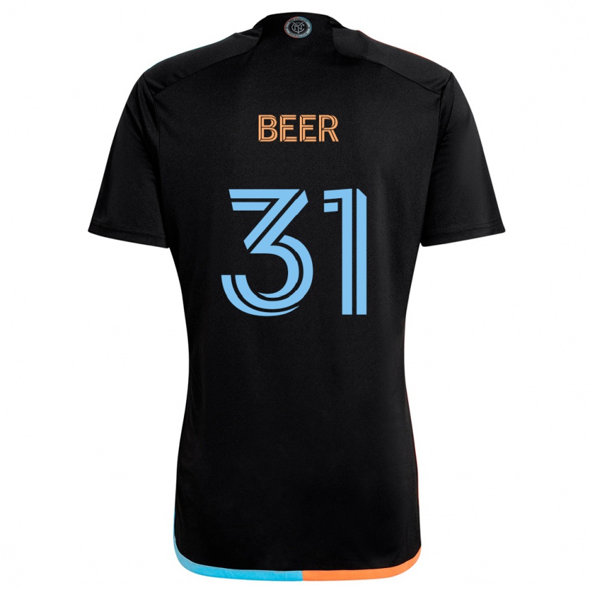 Enfant Football Maillot Jack Beer #31 Noir Orange Bleu Tenues Extérieur 2024/25