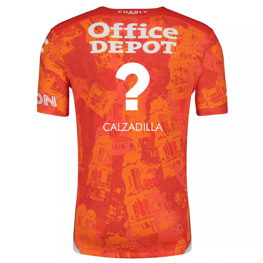 Enfant Football Maillot Luis Calzadilla #0 Orange White Tenues Extérieur 2024/25