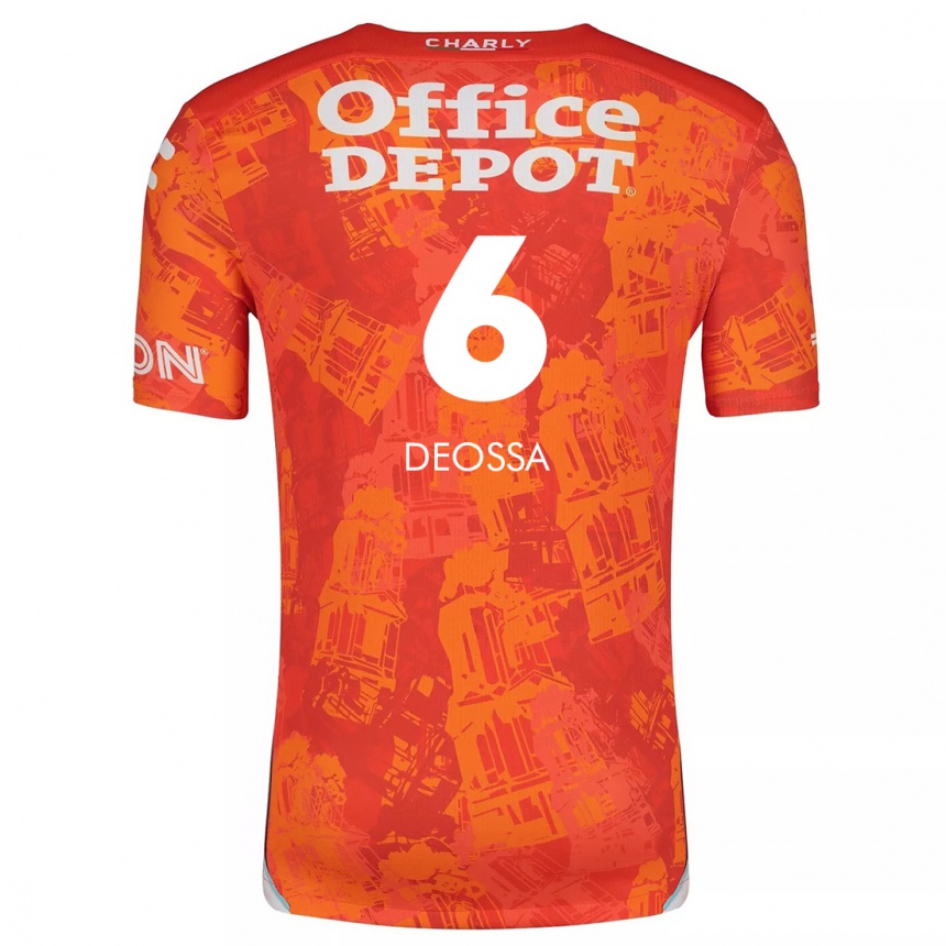 Enfant Football Maillot Nelson Deossa #6 Orange White Tenues Extérieur 2024/25