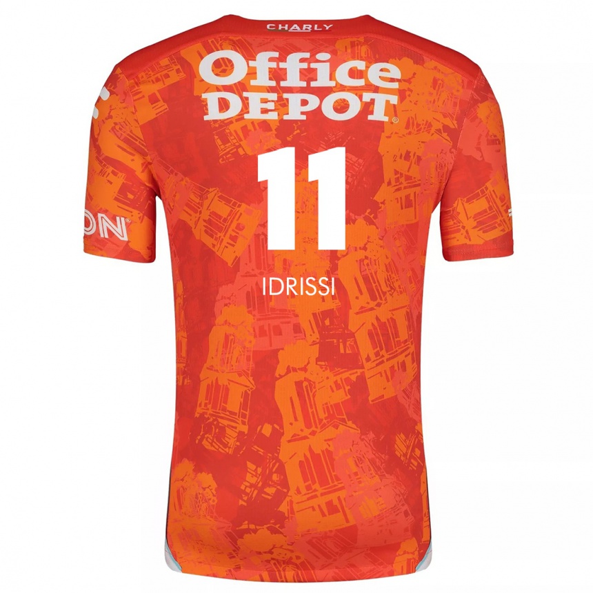 Enfant Football Maillot Oussama Idrissi #11 Orange White Tenues Extérieur 2024/25