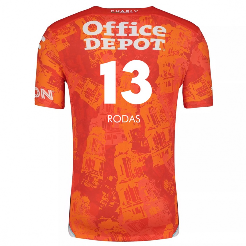 Enfant Football Maillot Carlos Rodas #13 Orange White Tenues Extérieur 2024/25