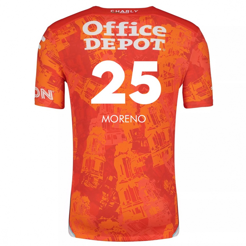 Enfant Football Maillot Carlos Moreno #25 Orange White Tenues Extérieur 2024/25