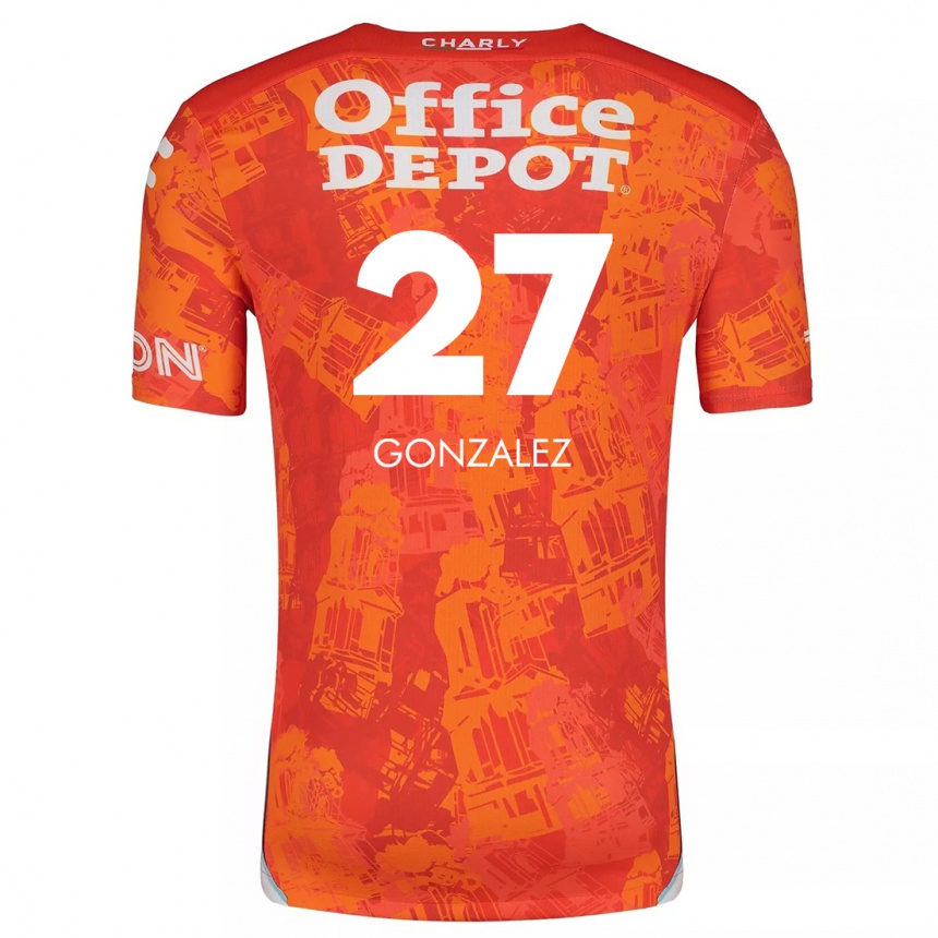 Enfant Football Maillot Owen González #27 Orange White Tenues Extérieur 2024/25