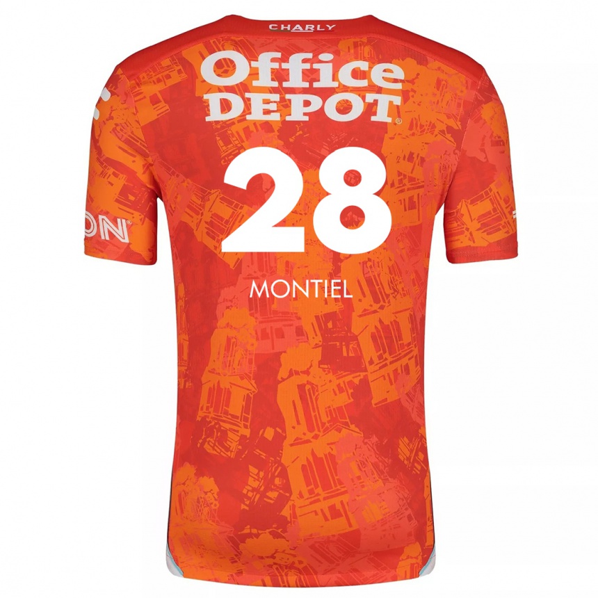 Enfant Football Maillot Elías Montiel #28 Orange White Tenues Extérieur 2024/25