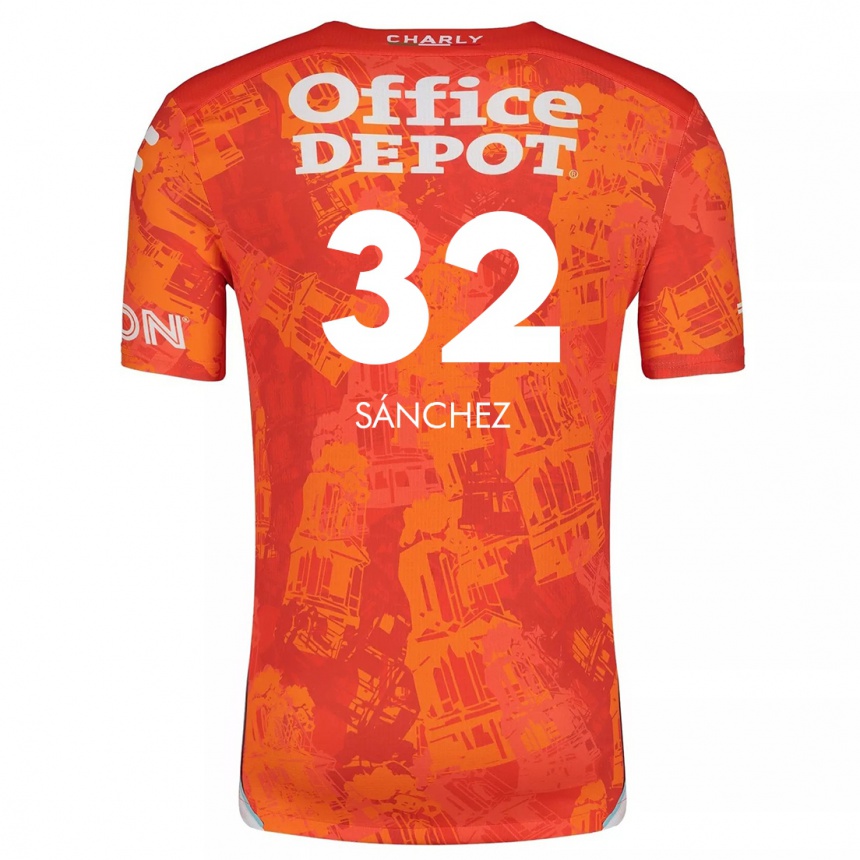 Enfant Football Maillot Carlos Sánchez #32 Orange White Tenues Extérieur 2024/25