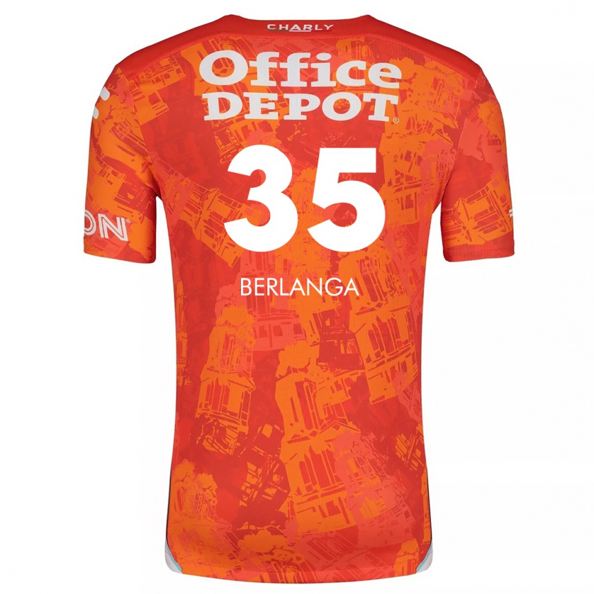 Enfant Football Maillot Jorge Berlanga #35 Orange White Tenues Extérieur 2024/25