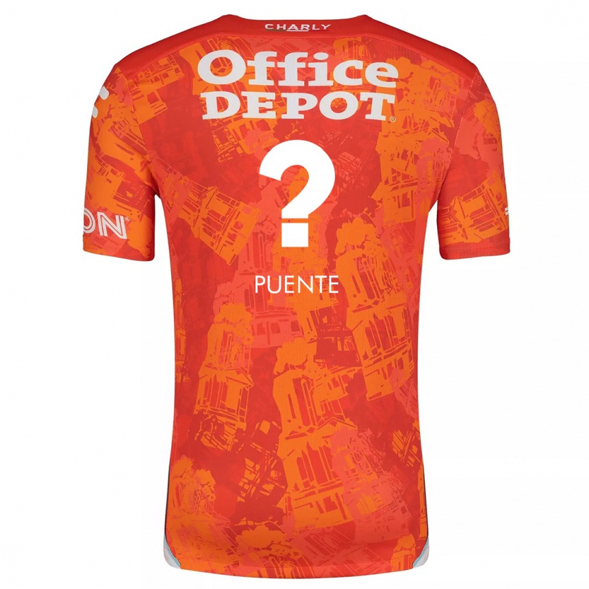 Enfant Football Maillot Luis Puente #0 Orange White Tenues Extérieur 2024/25