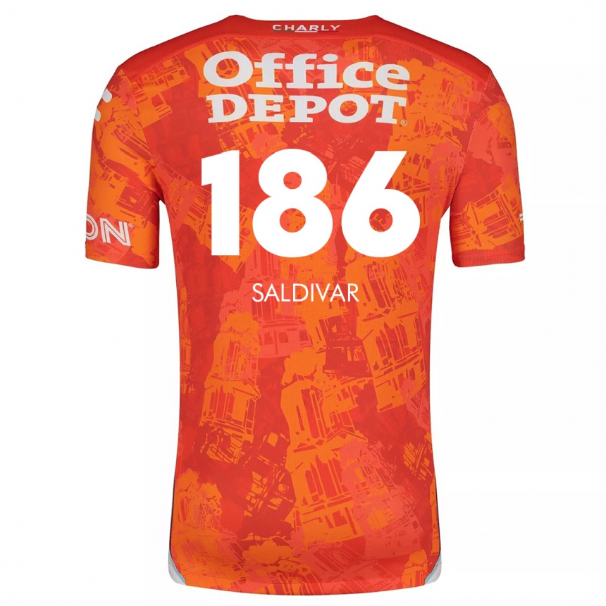 Enfant Football Maillot José Saldívar #186 Orange White Tenues Extérieur 2024/25