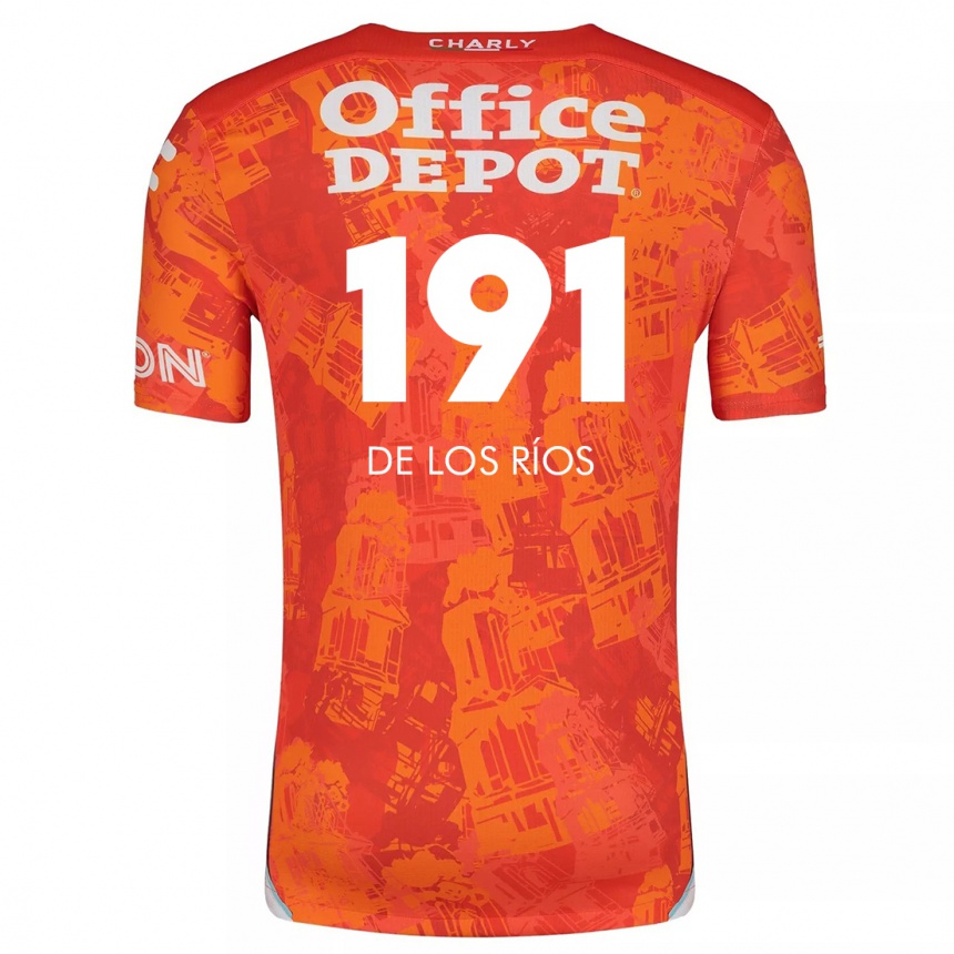 Enfant Football Maillot Sergio De Los Ríos #191 Orange White Tenues Extérieur 2024/25