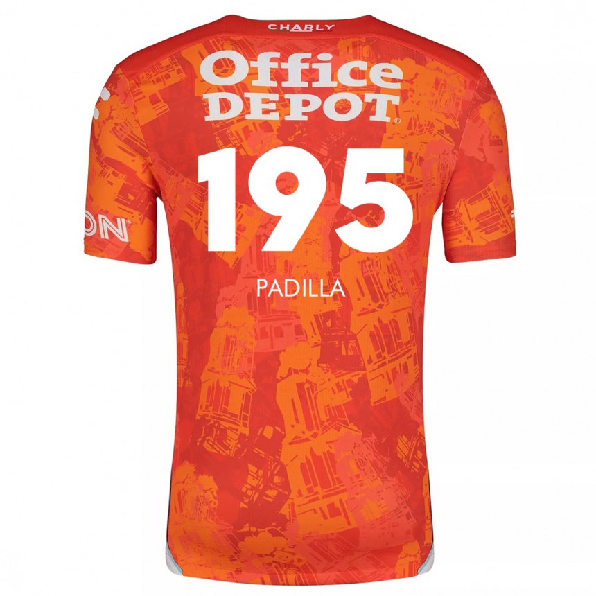 Enfant Football Maillot Ángel Padilla #195 Orange White Tenues Extérieur 2024/25