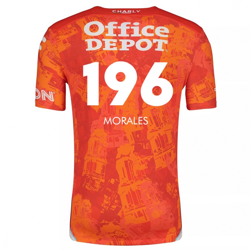 Enfant Football Maillot Erik Morales #196 Orange White Tenues Extérieur 2024/25