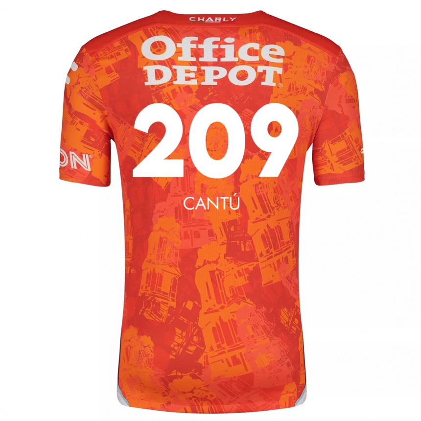 Enfant Football Maillot Juan Cantú #209 Orange White Tenues Extérieur 2024/25