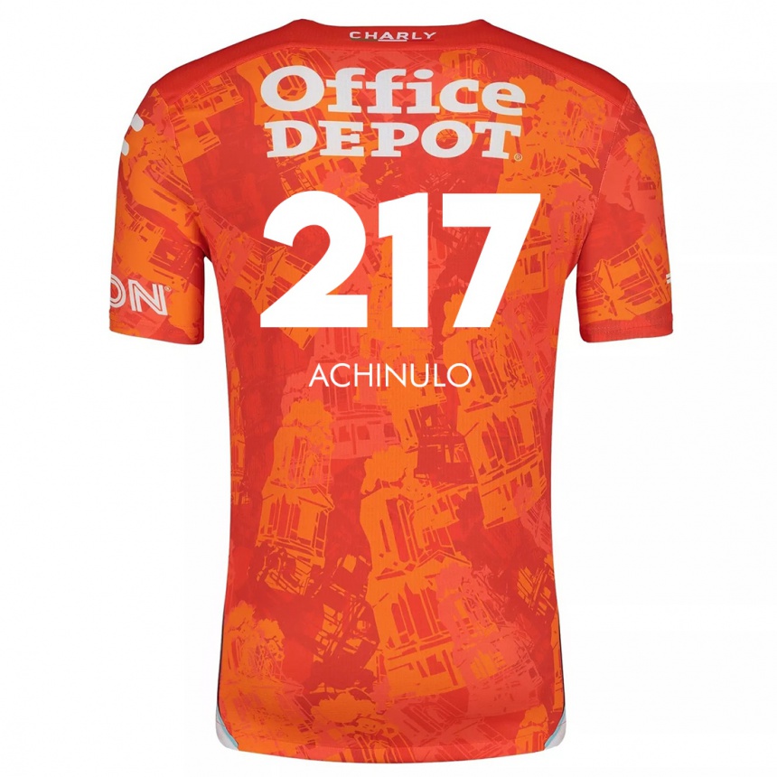 Enfant Football Maillot Princewill Achinulo #217 Orange White Tenues Extérieur 2024/25