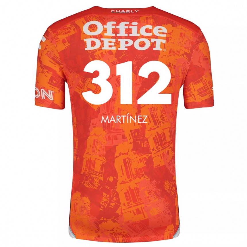 Enfant Football Maillot Ulises Martínez #312 Orange White Tenues Extérieur 2024/25