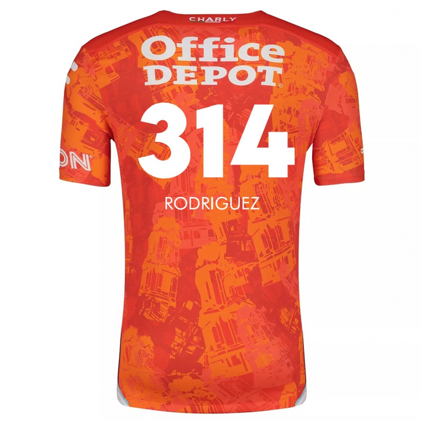 Enfant Football Maillot Alan Rodríguez #314 Orange White Tenues Extérieur 2024/25