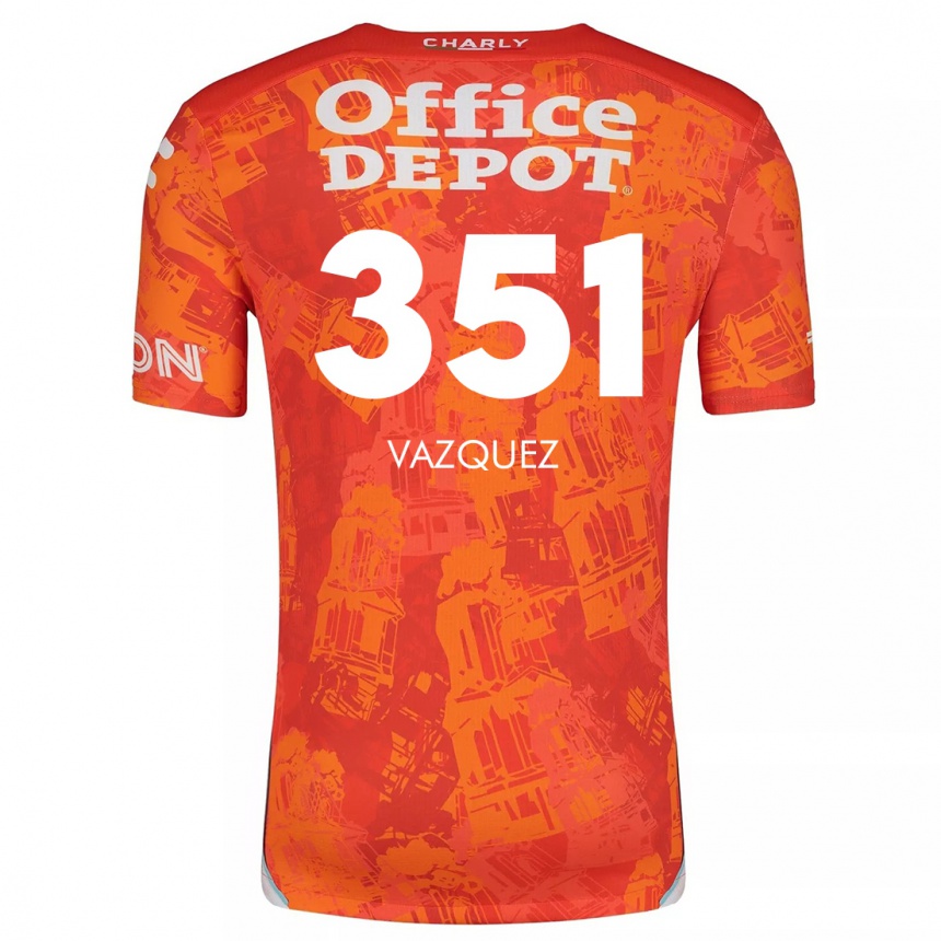 Enfant Football Maillot Maximo Vázquez #351 Orange White Tenues Extérieur 2024/25