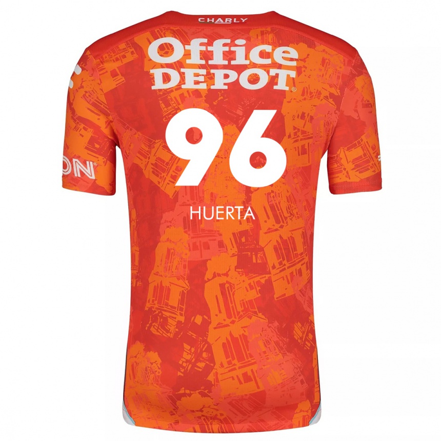 Enfant Football Maillot Edwin Huerta #96 Orange White Tenues Extérieur 2024/25