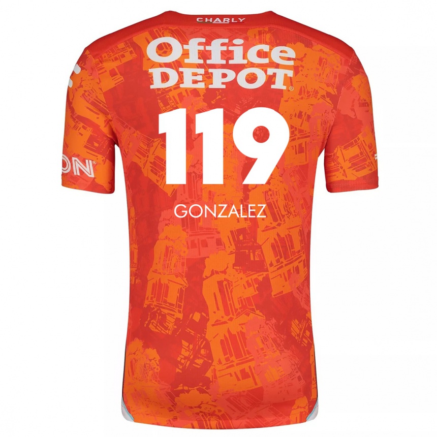 Enfant Football Maillot Juan González #119 Orange White Tenues Extérieur 2024/25