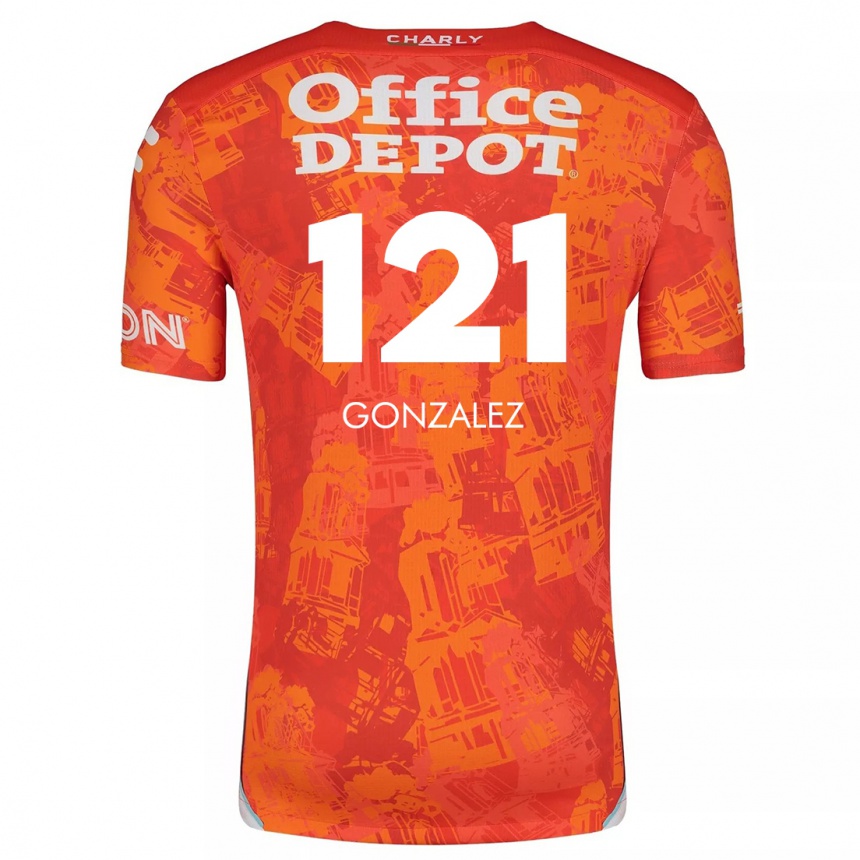 Enfant Football Maillot Cristian González #121 Orange White Tenues Extérieur 2024/25