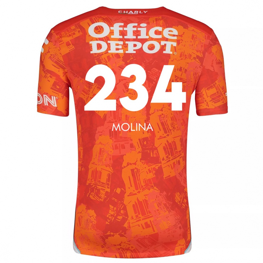 Enfant Football Maillot Yoshimar Molina #234 Orange White Tenues Extérieur 2024/25