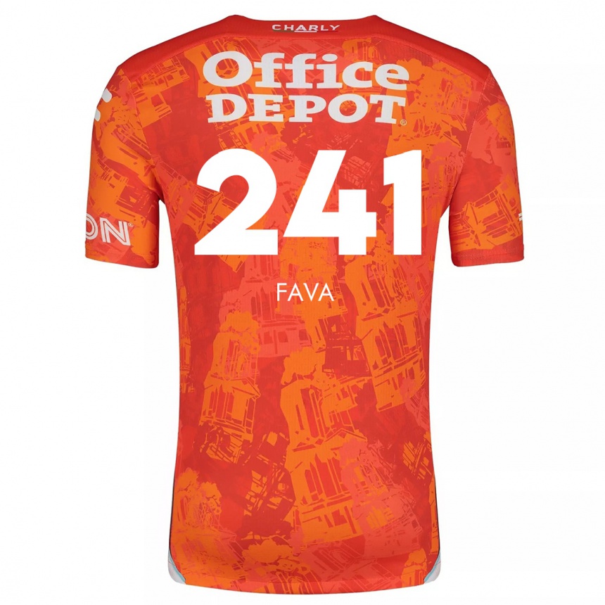 Enfant Football Maillot Marco Fava #241 Orange White Tenues Extérieur 2024/25