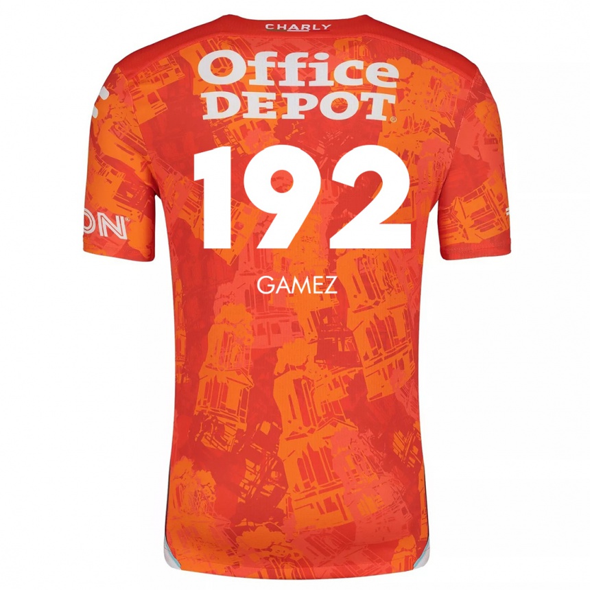 Enfant Football Maillot Jonathan Gámez #192 Orange White Tenues Extérieur 2024/25