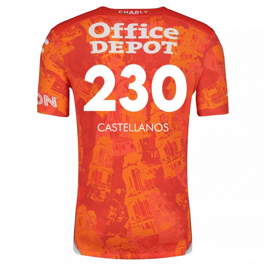 Enfant Football Maillot Edson Castellanos #230 Orange White Tenues Extérieur 2024/25