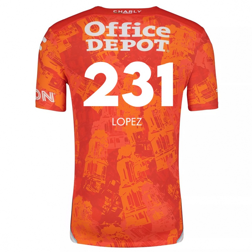 Enfant Football Maillot Víctor López #231 Orange White Tenues Extérieur 2024/25