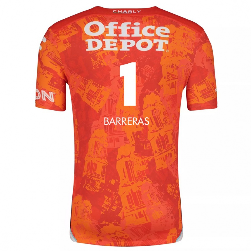 Enfant Football Maillot Esthefanny Barreras #1 Orange White Tenues Extérieur 2024/25