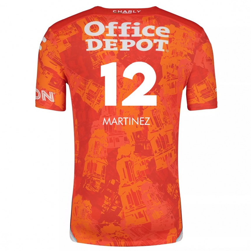 Enfant Football Maillot Sofía Martínez #12 Orange White Tenues Extérieur 2024/25