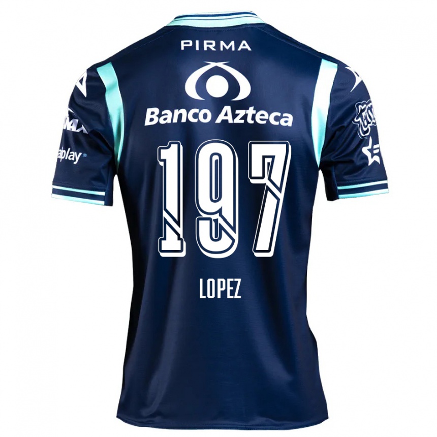 Enfant Football Maillot Sebastián López #197 Bleu Marine Tenues Extérieur 2024/25