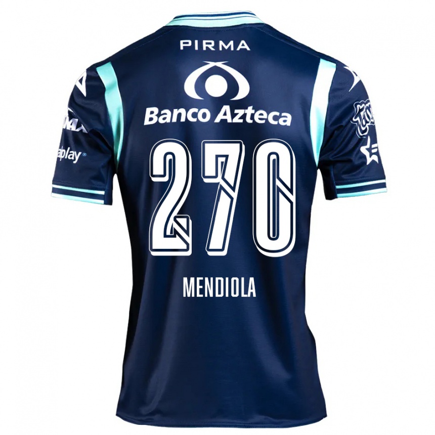 Enfant Football Maillot Carlos Mendiola #270 Bleu Marine Tenues Extérieur 2024/25