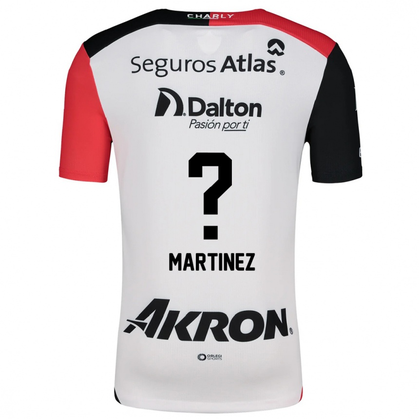 Enfant Football Maillot Gustavo Martínez #0 Blanc Rouge Noir Tenues Extérieur 2024/25