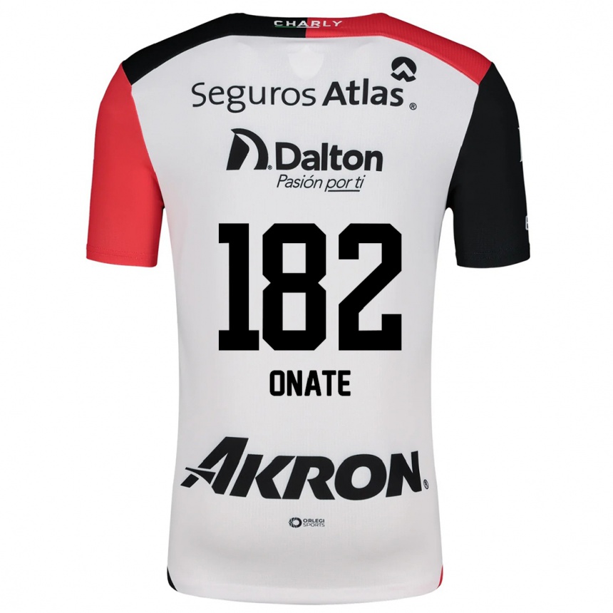 Enfant Football Maillot Axel Oñate #182 Blanc Rouge Noir Tenues Extérieur 2024/25