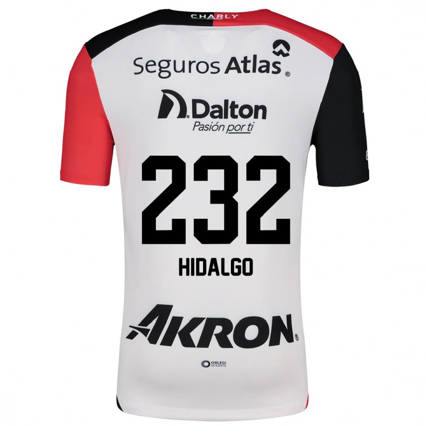 Enfant Football Maillot Óscar Hidalgo #232 Blanc Rouge Noir Tenues Extérieur 2024/25