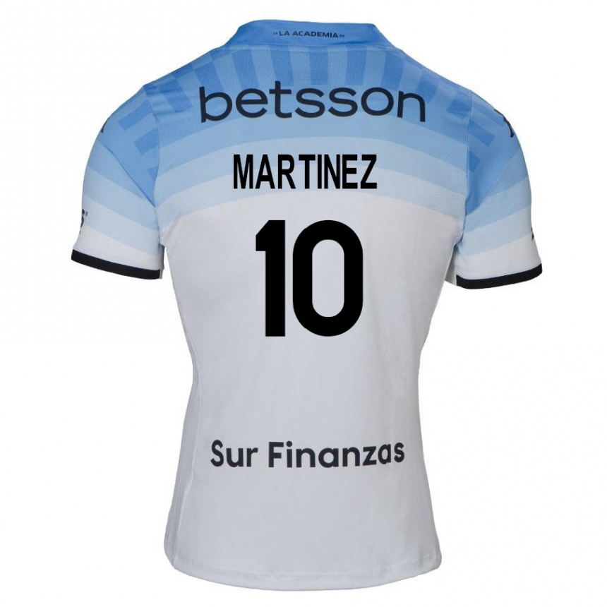 Enfant Football Maillot Roger Martinez #10 Blanc Bleu Noir Tenues Extérieur 2024/25