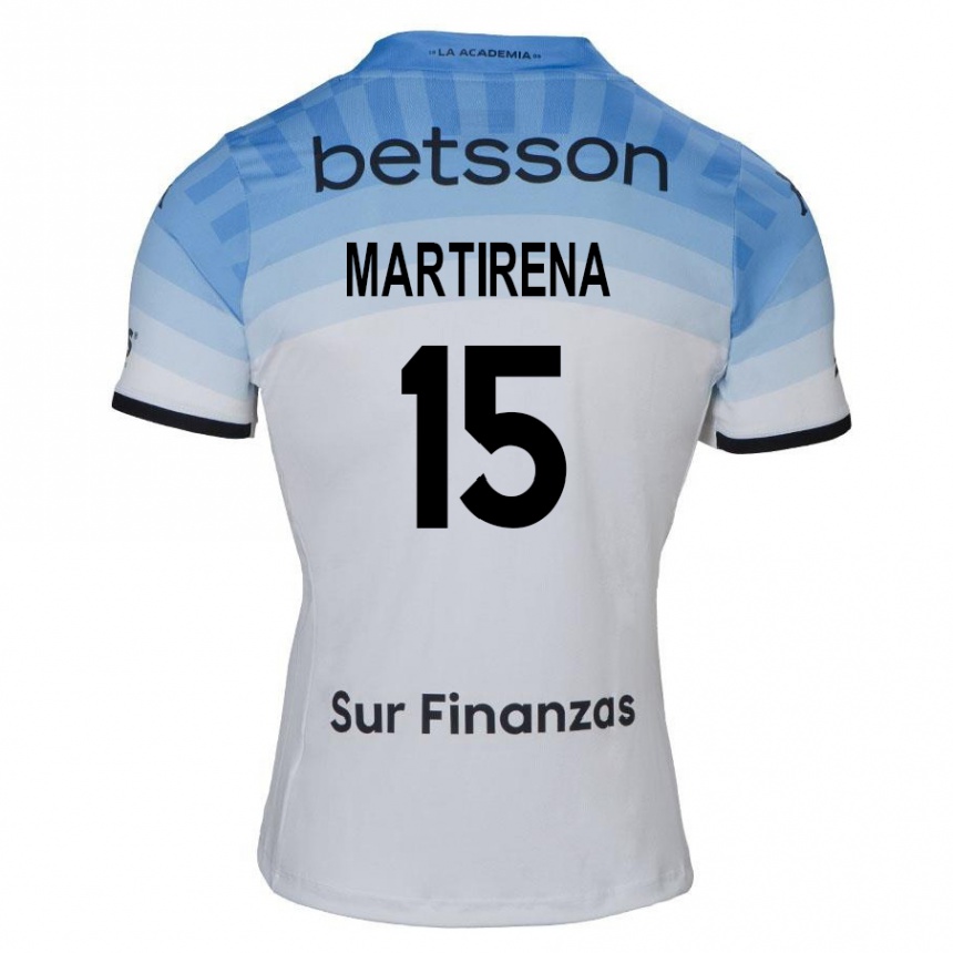 Enfant Football Maillot Gastón Martirena #15 Blanc Bleu Noir Tenues Extérieur 2024/25