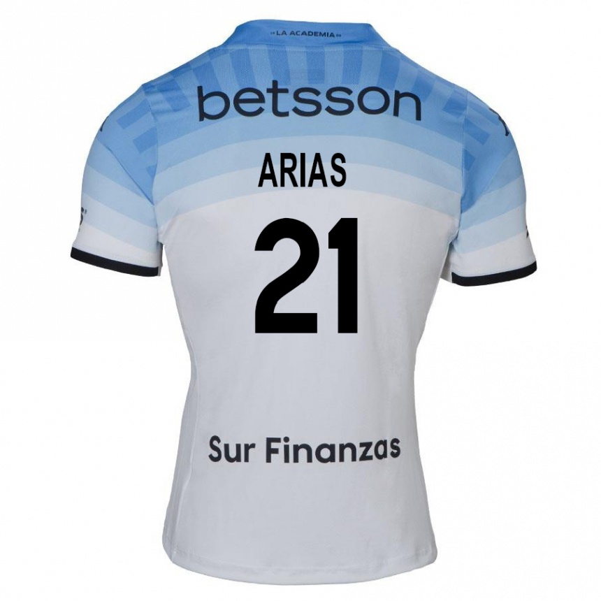 Enfant Football Maillot Gabriel Arias #21 Blanc Bleu Noir Tenues Extérieur 2024/25