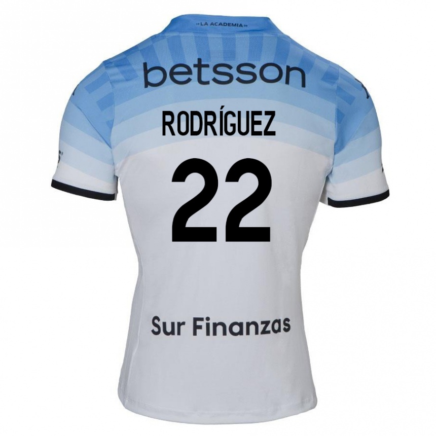 Enfant Football Maillot Baltasar Rodríguez #22 Blanc Bleu Noir Tenues Extérieur 2024/25